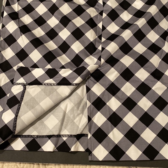 Pencil black white and gray checked skirt - Picture 2 of 5